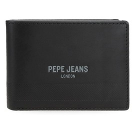 Pepe Jeans Deep Horizontal Wallet with Coin Pocket, One Size, black, Horizontal wallet with coin pocket