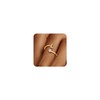Eaciy 14K Gold Plated Initial Rings Letter L Ring