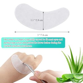 100 pares de almohadillas para orejas de extensión de pestañas, 100 pares de almohadillas para orejas para extensiones de pestañas, parche de ojos par