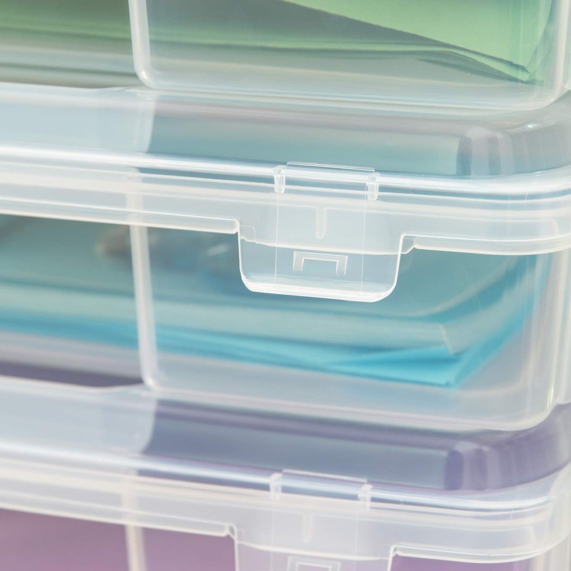 IRIS USA 8.5" x 11" Thick Plastic Portable Project Storage