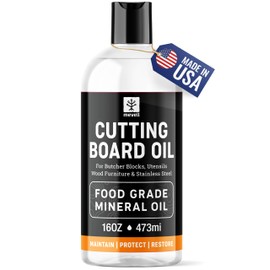 Mevell Mevell Food Grade Mineral Oil Made in USA 16 Oz, Butcher Blocks and Kitchen Countertops Conditioner, Food Safe Cutting Board Oil, Finish for Marble, Soapstone