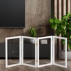 2 ft. Short Clear Plastic Partition White 4 Panel