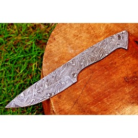 Damascus Handmade Blank Blade / Hand Forged Damascus Steel Steak Knife Kitchen Chef 1415