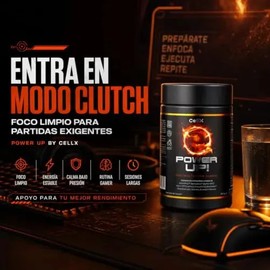 CellX Power Up Nootrópico Gamer Alfa-GPC GeniusPure  Dynamine  Macu-LZ  L-Teanina 90 Cápsulas