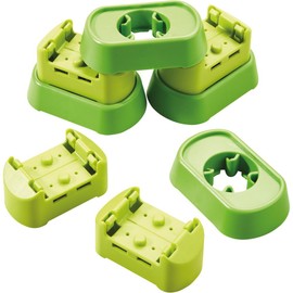 HABA Kullerbu Expansion Set - Connectors and Base - 8 Piece Set for Elevated Layouts