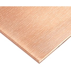 110 Copper Sheet, Unpolished (Mill) Finish, H02 Temper, ASTM B370, 0.027" Thickness, 12" Width, 12" Length, 22 Gauge, OnlineMetals