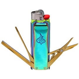 LighterBro - Green Goddess - Lighter Case/Multitool Accessory Lightweight Stainless Steel High Quality EDC Survival Tool for Bic & Clipper Lighters