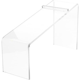Plymor Clear Acrylic Elevated Heel Shoe Display Riser, 3" W x 9" D x 5" H (2 Pack)