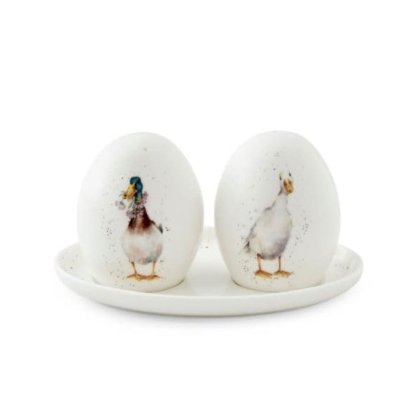 Wrendale Designs Salt & Pepper Pots and Tray, White