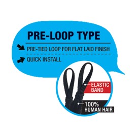 SHAKE-N-GO Saga Human Hair Crochet Braid Loop Type LOOSE DEEP 14" (1B Off Black, 3-Pack)