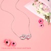 925 Sterling Silver Infinity Necklace for Women Ladybug and Flower