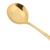 Serving Spoon Mirror Polished Brass Glossy Edges Heavy Duty Round