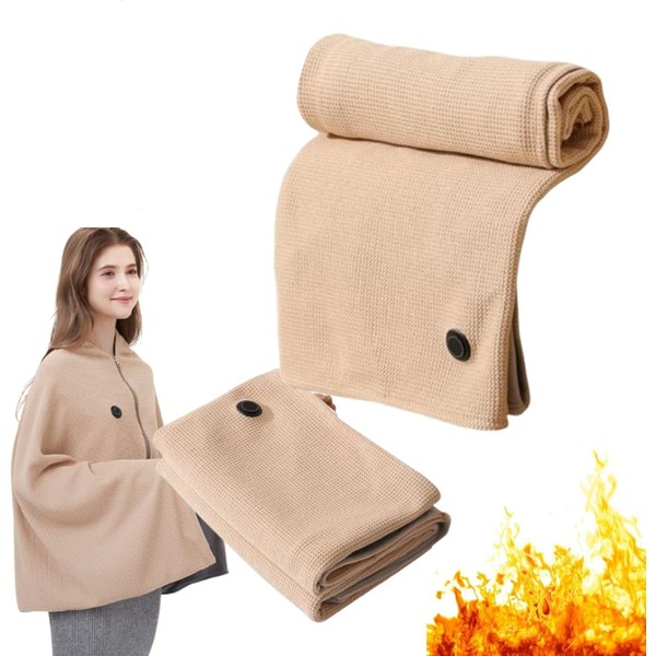Portable Heated Shawl, Heated Shawl Wraps for Women, Portable Soft