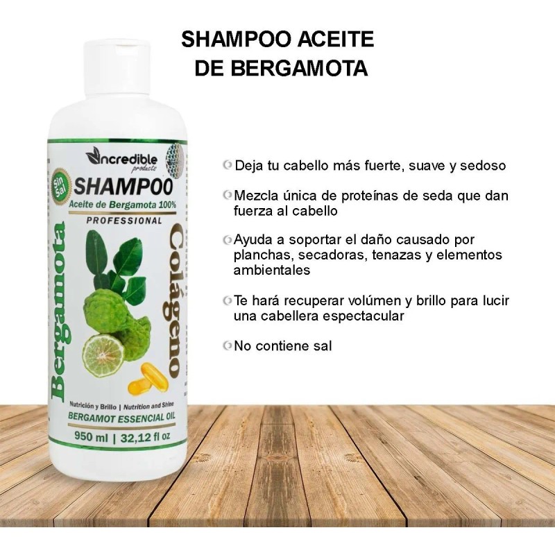 Shampoo Bergamota Y Colageno Brillo Nutricion Shampo Profesi
