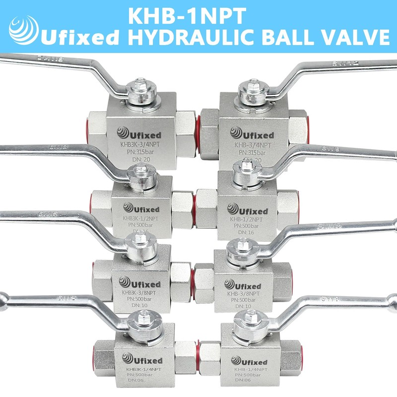 Ufixed 1" High Pressure Hydraulic Ball Valve,4500 psi,No Leak,Corrosion Resistance,Heavy