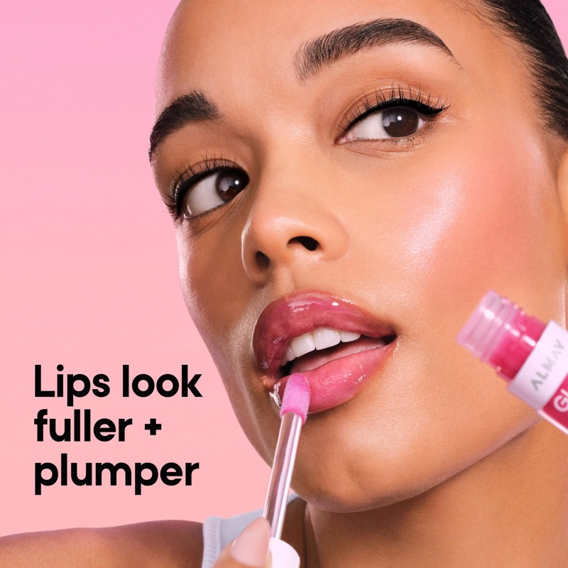 Lip Gloss Almay Gleam Big tono Positively Pink