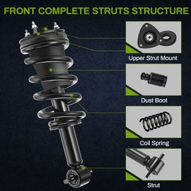 AUTOSAVER88 Front Complete Quick Struts Compatible with Chevy Avalanche, Suburban, Chevy Suburban 1500, Tahoe, GMC Yukon, Yukon XL, Yukon XL 1500