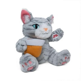 TheraPurrs TheraCat Interactive Talking Cat Plushie with Over 90 Phrases | Soft, Cuddly 10-Inch Tall Comfort Companion for Stress Relief, Self-Care, Emotional Support and Fun!