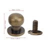 HEEPDD 20 Pieces Round Head Copper Stud, Round Head Copper