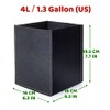 Growerz GrowPotz 4 Litre Square Grow Bags (Pack of 5)