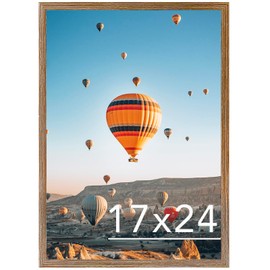 JCJMY JCJMY 17x24 Picture Frame Rustic Brown for Poster Photo Picture, Horizontal and Vertical Formats for Wall Hanging, 17 x 24 Wall Gallery Poster Photo Frame for 17 by 24 Photos Posters, Rustic Brown