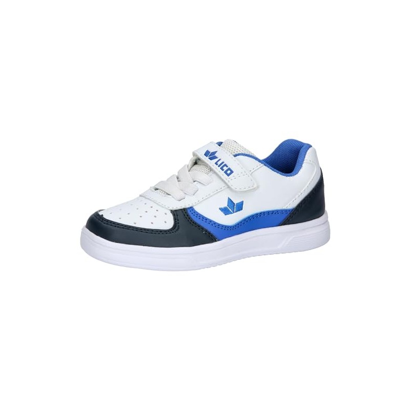 Lico Unisex Children's Feo Vs Trainers, White, blue, navy