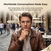 Fecoul Smart AI Glasses with 164 Languages Translator, Photochromic, Gold