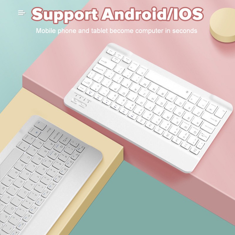 Wireless Keyboard 7 Inch Mute Compact Ultra Thin Bluetooth Wireless