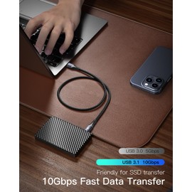 CONMDEX CONMDEX Android Auto USB Cable [Upgrade, 3ft, 2Pack] 10Gbps USB 3.1 Gen 2 USB A to USB C Data Transfer Type C Cord, 3A Fast Charging CarPlay Cable for iPhone 16 15 Pro Max, Galaxy S23, Pixel 9 Pro XL