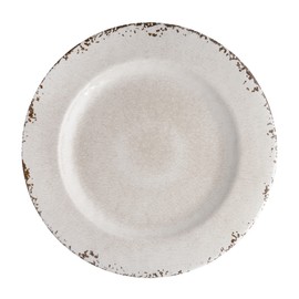 Supreme Housewares 6-Piece Crackle 11" Melamine Plate Set, Cream