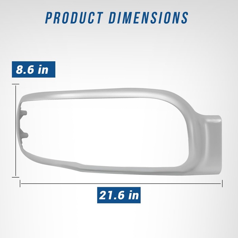 Hpdmauto Headlight Bezel Chrome fit for Peterbilt 389 Semi Trucks