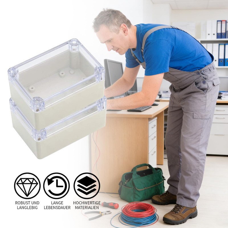 Confezione da 6 custodie elettroniche impermeabili IP65 58 x 83