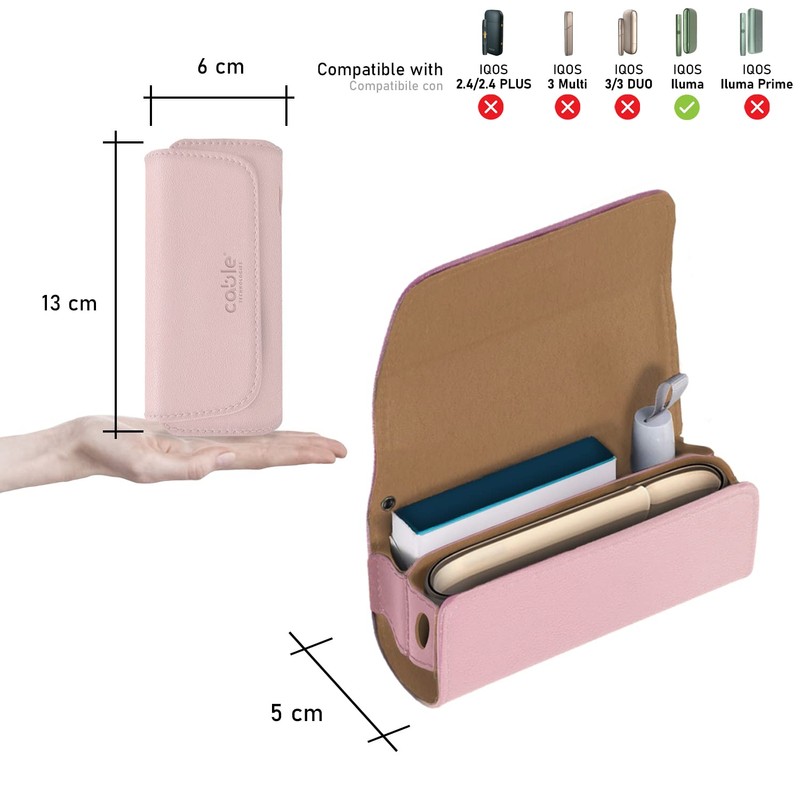 CABLE TECHNOLOGIES Premium PU Leather Case Compatible with IQOS ILUMA