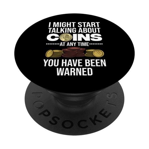 Funny Coin Collector Gift Cool Numismatist Coin Collecting PopSockets PopGrip: