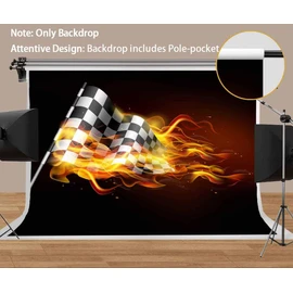 Racing Car Backdrop Flame Black Photography Background MEETSIOY 7x5ft Themed Party Photo Booth Backdrop PMT667