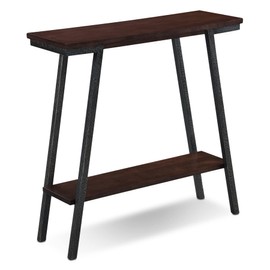 Leick Home 11431 Empiria Hall Console with Shelf, Walnut
