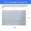 CROWN SHADES SunWall Silver Coated for 10x20 Pop up Canopy
