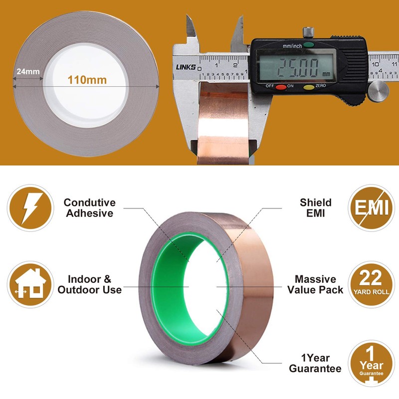 LOVIMAG Copper Foil Tape (1inch X 66 FT X 2)