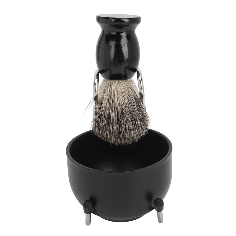 Men Beard Shave Set Brush Stand Foam Bowl Beard Brush