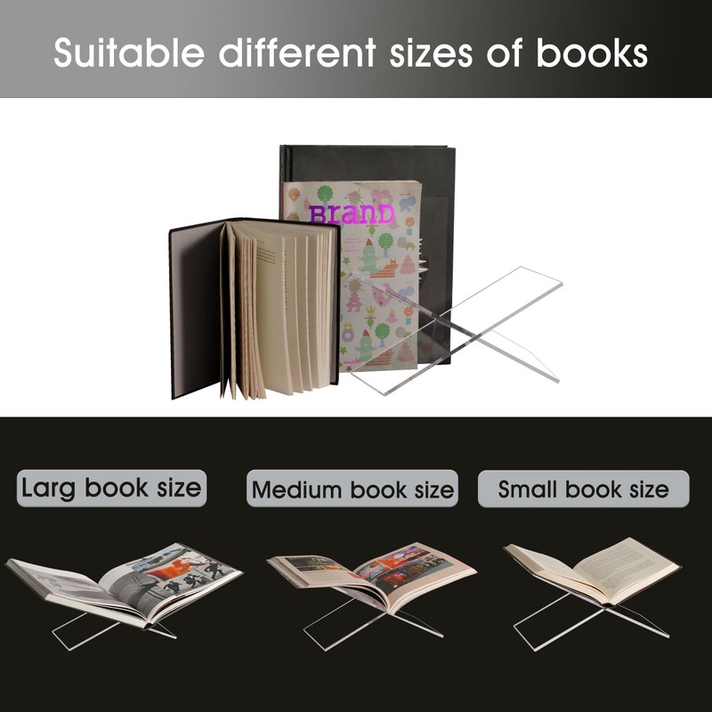 Large Clear Acrylic Book Stand - Perfect for Displaying Open