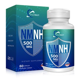 FYLFRKUY New NMNH 500mg Per Serving (Dihydronicotinamide Mononucleotide), NAD 𝐒𝐮𝐩𝐩𝐥𝐞𝐦𝐞𝐧𝐭𝐬 Pure Organic, More Effective Than NMN for Anti-Aging, Energy, Immunity, Focus - 60 Count