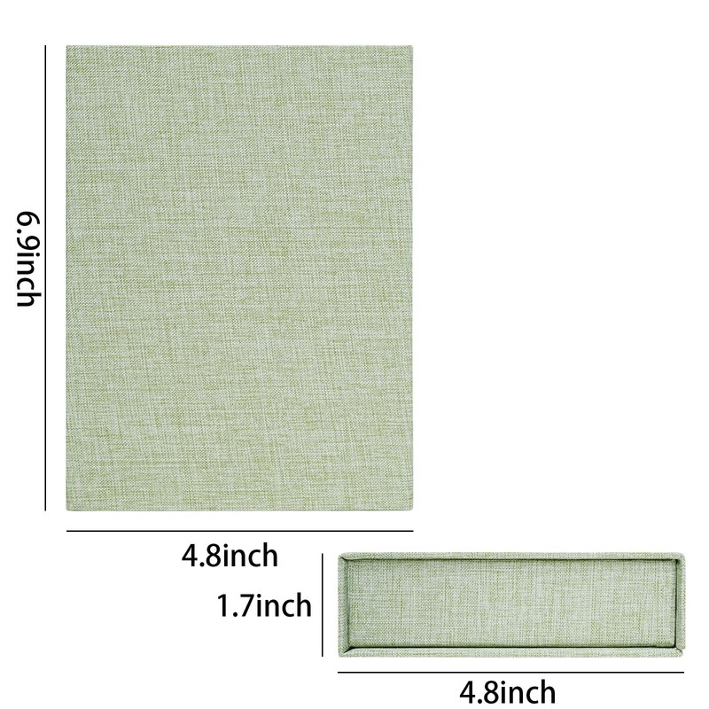 Cherrich 4x6 Photo Storage Box, Premium Linen Memory Box for