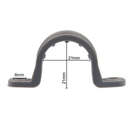 ISPINNER 12pcs 1/2 Inch PVC Pipe Straps, 2 Holes Plastic Conduit Strap for PVC Pipes, Conduit and Cables, UL Listed