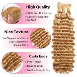 AKONSOUL- 【Características del cabello】: Nuestro cabello trenzado rizado es muy duradero y resistente, lo que le permite usar este cabello bohemio con tranquilidad sin preocuparse por daños prematuros