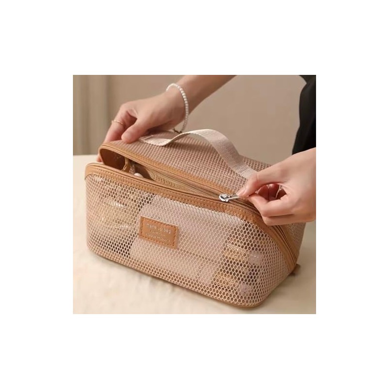 Neceser de Viaje para Cosméticos, Bolsa Portátil de Maquillaje con