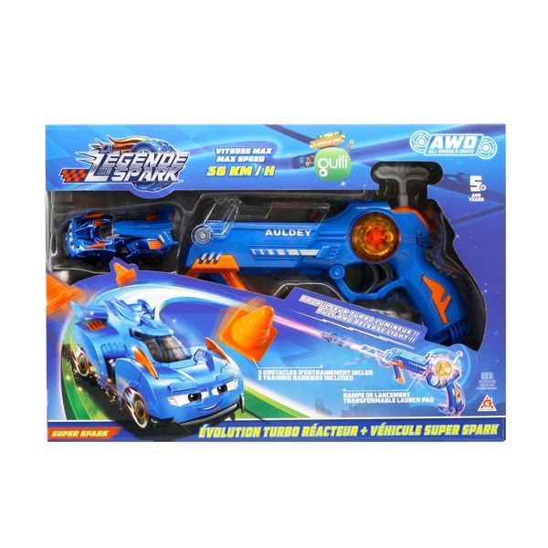 Wave Racers Evolution Launcher + Vehicle 36 km/h – Super Spark, Infrared Sensor Circuit Car Child, Toy Child 6 7 8 9 10 11 12 Years Boy Girl