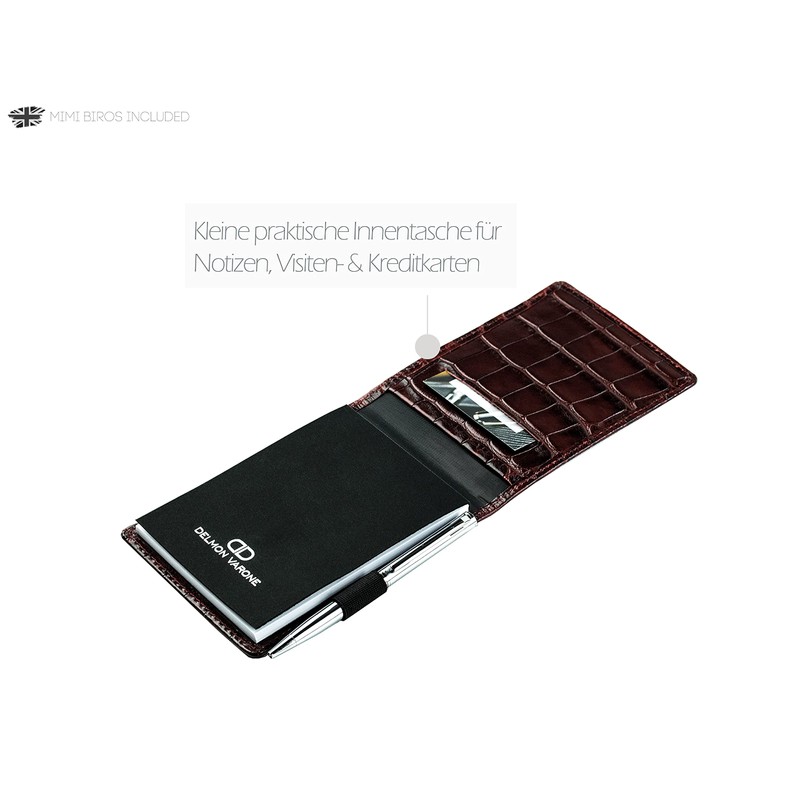 DELMON VARONE - Notepad Case DIN A7 Including 2 x