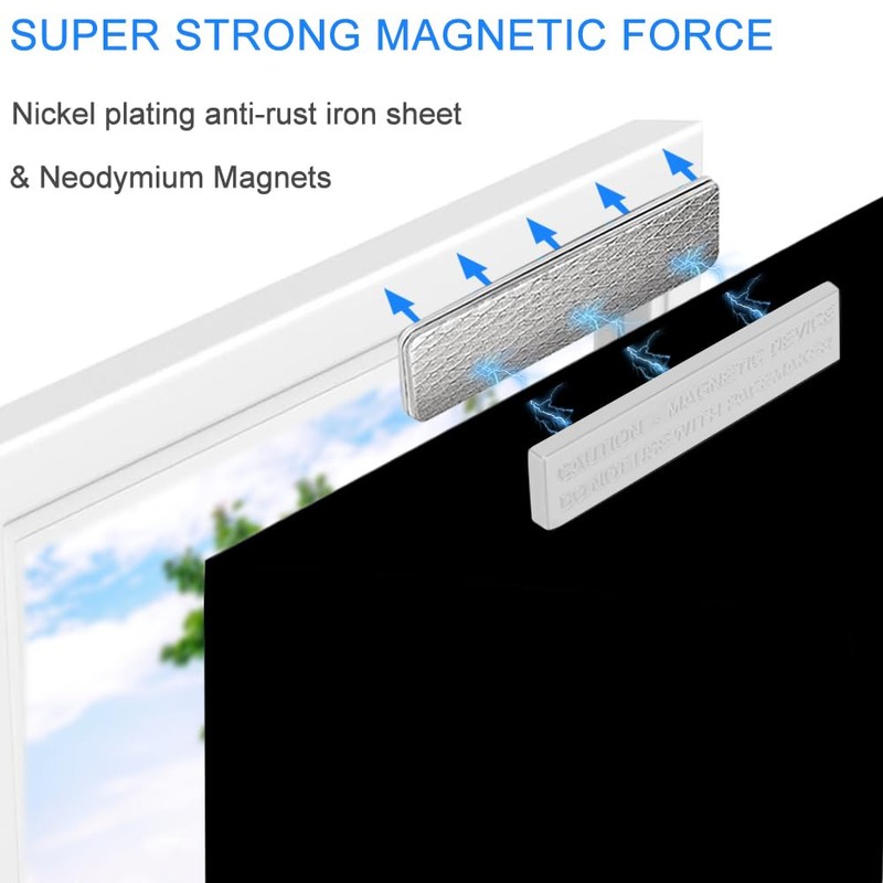 Blackout Blind Accessory,12Pair Magnetic Closure With Adhesive(Metal Board With Adhesive+Magnetic