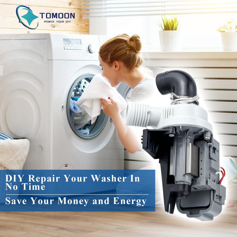 [2025 Upgraded]W10536347 Washer Drain Pump Assembly, Exact for Whirl.pool Cabrio,