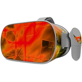 Decal Style Skin Wrap Compatible with Oculus Go Headset - Cubic Shards Yellow (Oculus NOT Included)